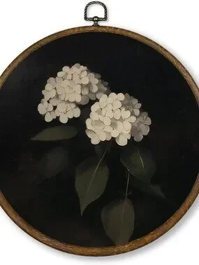 Other | Vintage Hydrangea Wall Art Decor Dark Academia Moody White ...